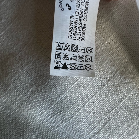 Zara Floral Shimmer Button Down Blouse Womens Medium Smocked Ruffle Cuff Boho - Picture 11 of 11